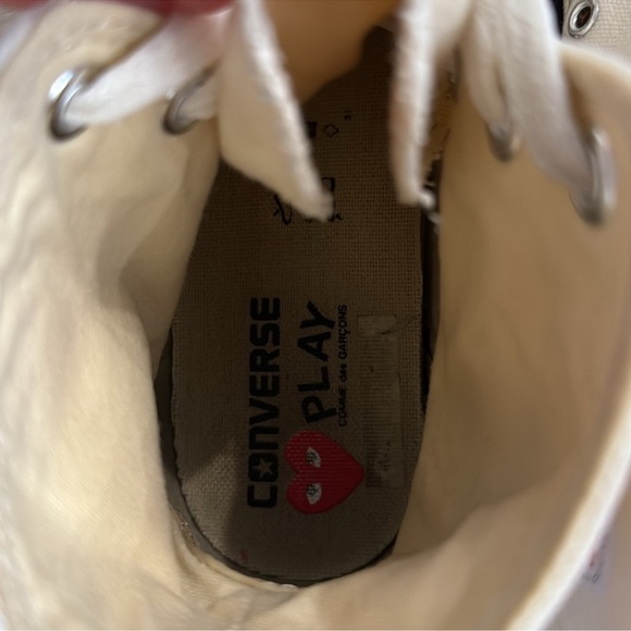 COMME DES GARÇONS PLAY
CHUCK TAYLOR ALL STAR HIGH TOP sz 10 - Picture 7 of 9